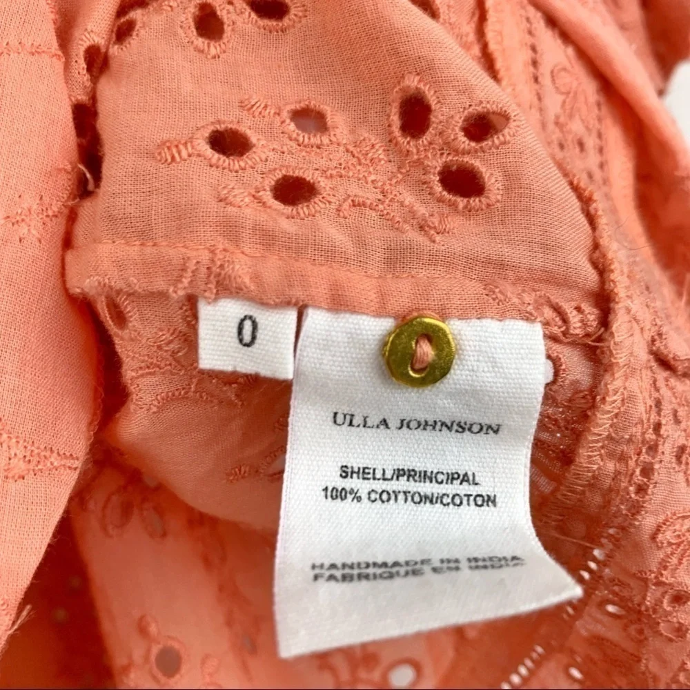 Ulla Johnson eyelet blouse with puff sleeves